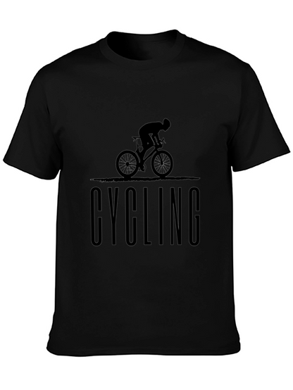 Cycling Graphic T-Shirt | Black Cotton Tee
