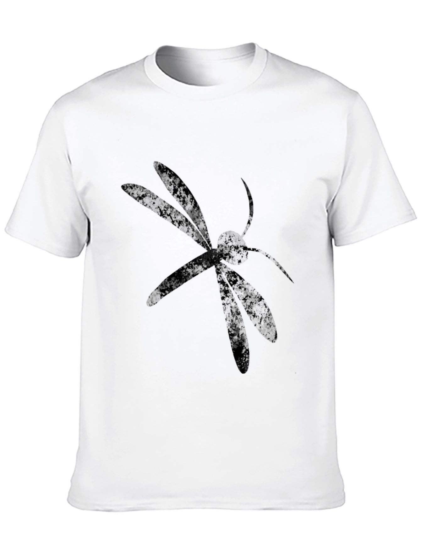 Black Dragonfly Graphic Tee - Modern Insect Design