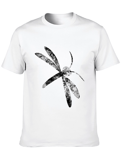 Black Dragonfly Graphic Tee - Modern Insect Design