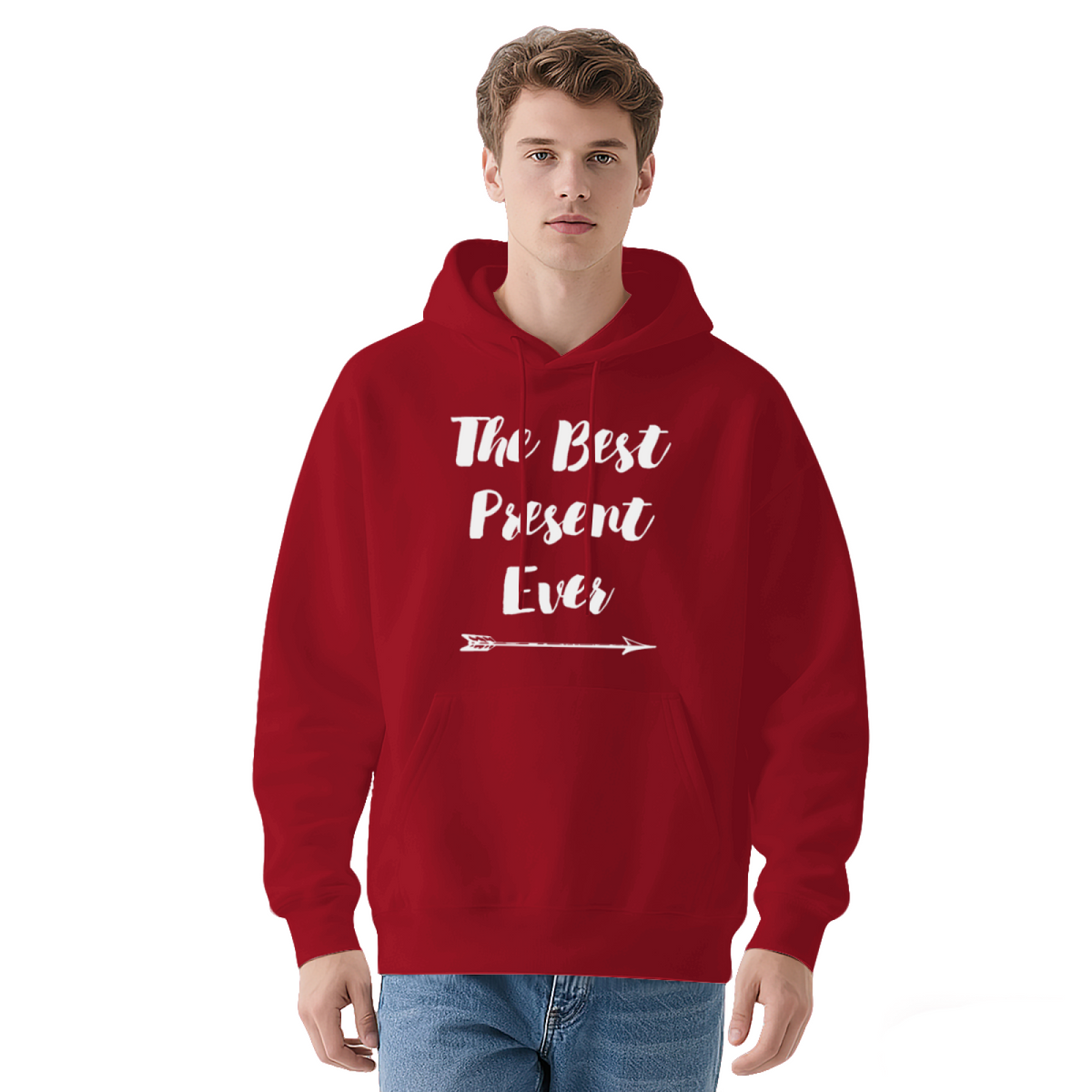 The Best Present Ever Red Script Hoodie