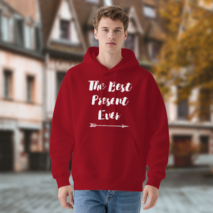 The Best Present Ever Red Script Hoodie