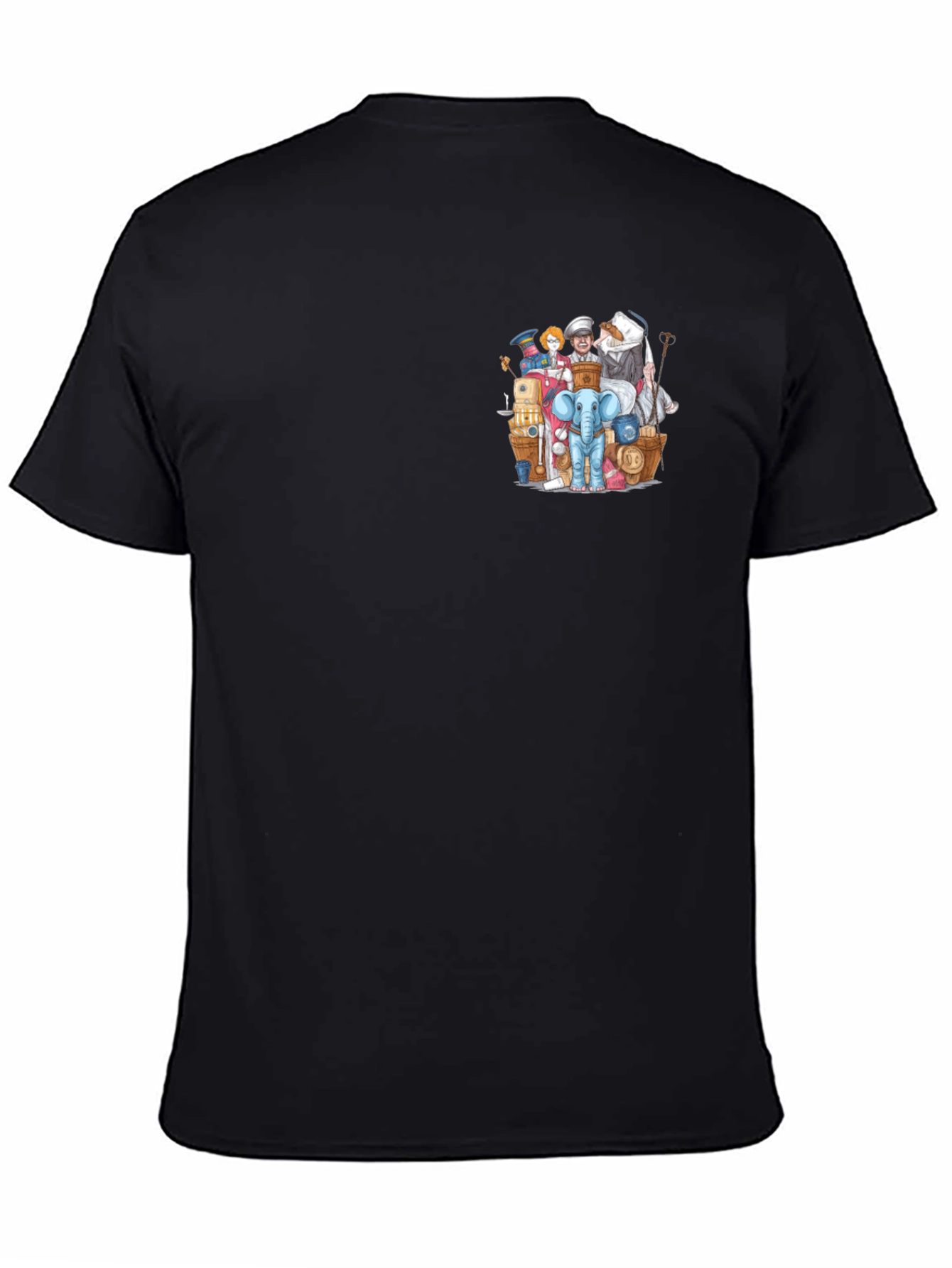 Quirky Cartoon Chest Print T-Shirt