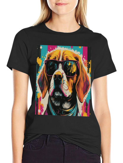 Cool Dog Graphic Tee - Funky Beagle T-Shirt