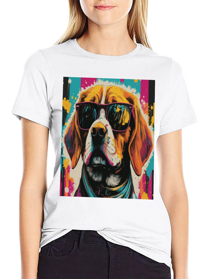 Cool Dog Graphic Tee - Funky Beagle T-Shirt