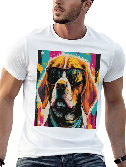 Cool Dog Graphic Tee - Funky Beagle T-Shirt