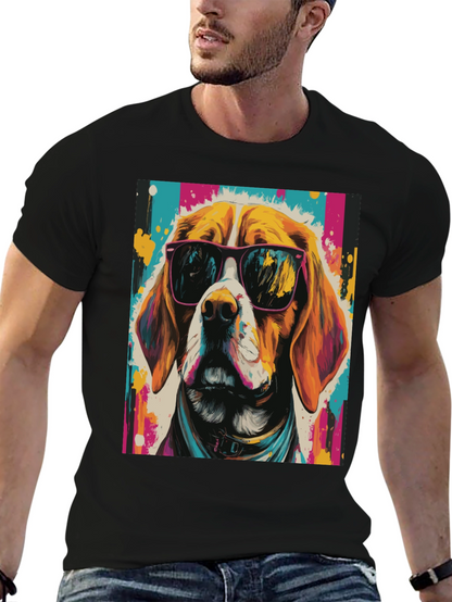 Cool Dog Graphic Tee - Funky Beagle T-Shirt