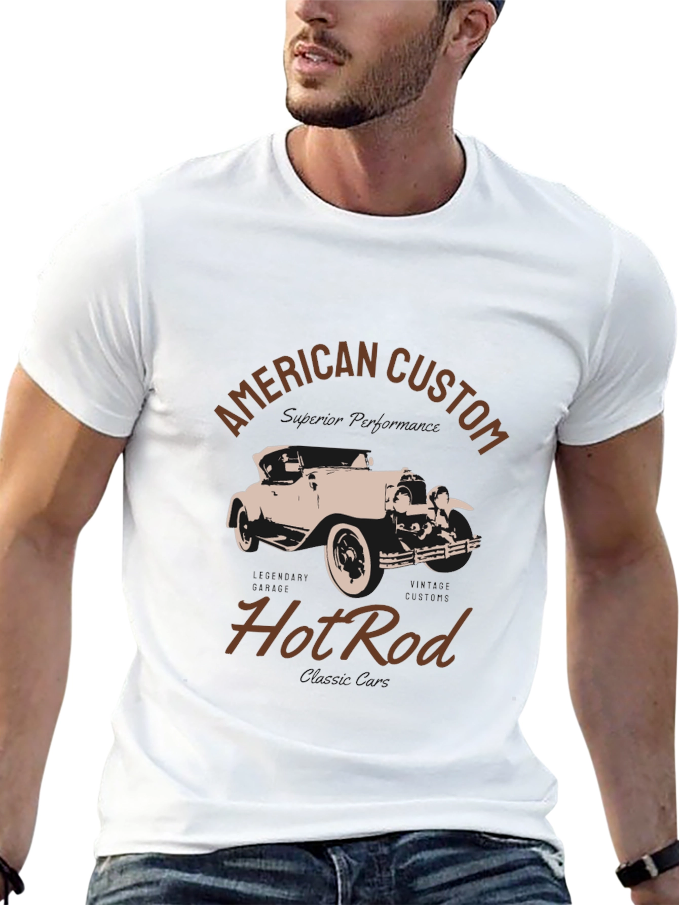 American Custom Hot Rod T-Shirt - Black