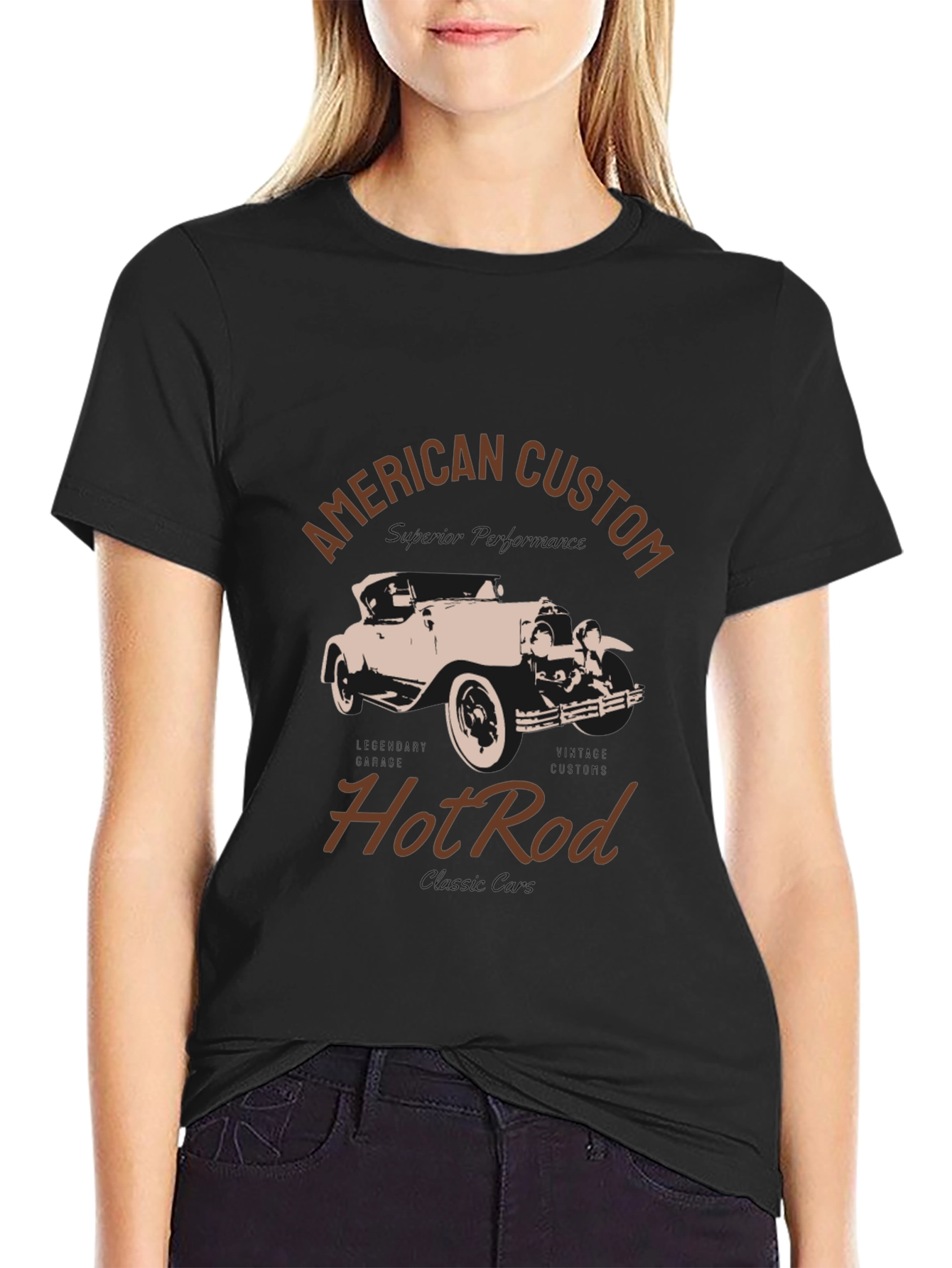 American Custom Hot Rod T-Shirt - Black