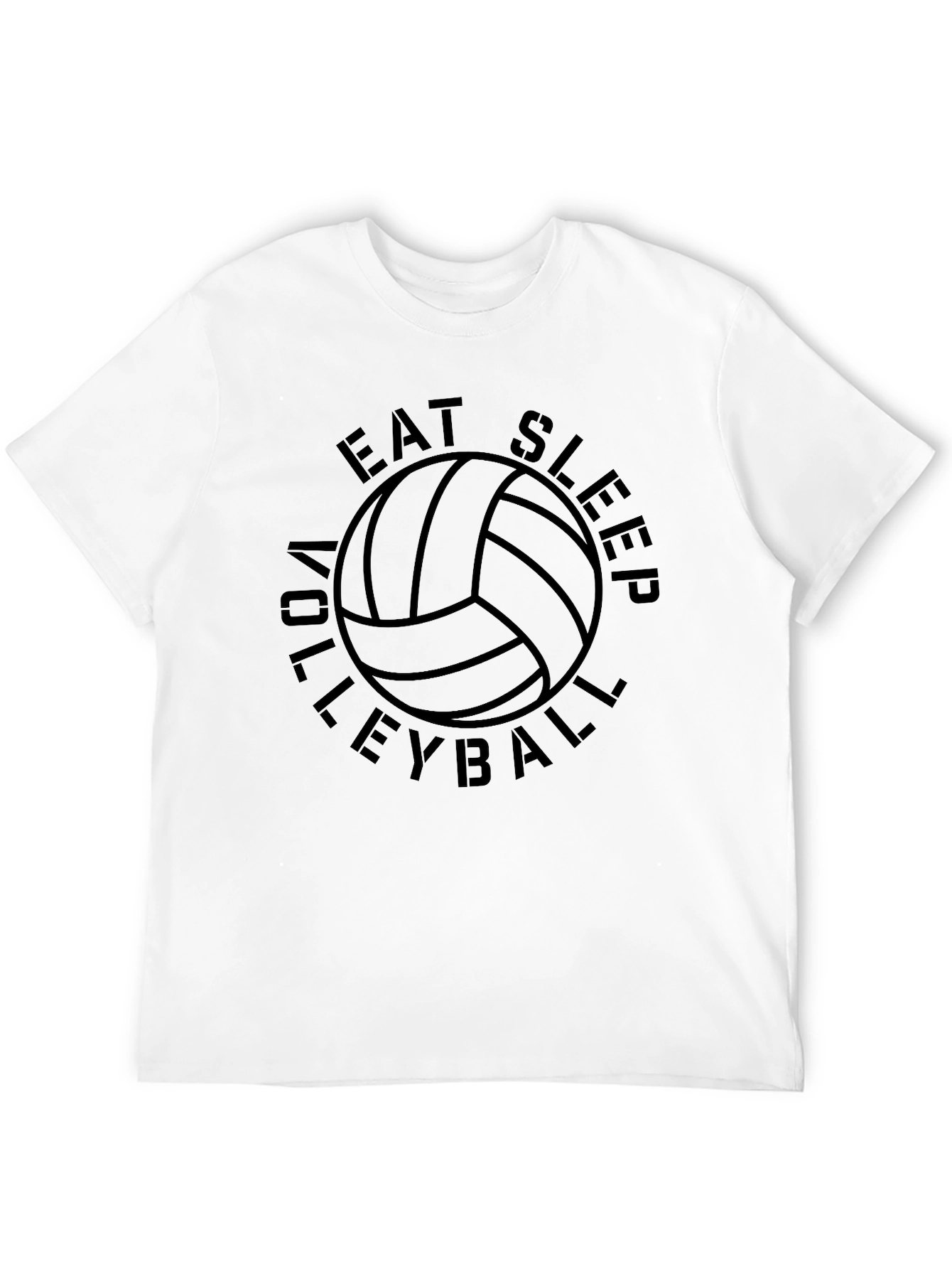 Eat Sleep Volleyball Black Graphic Tee