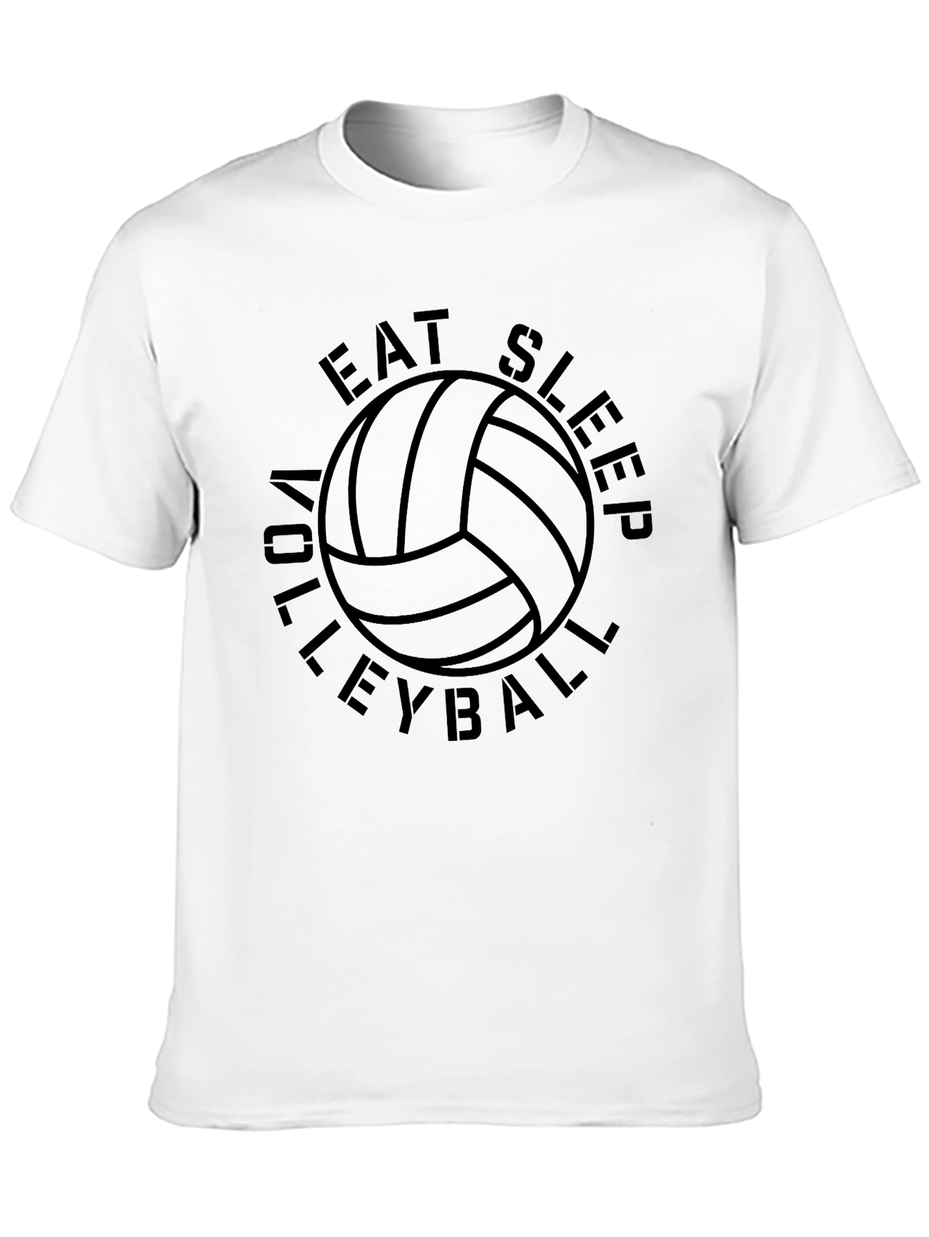 Eat Sleep Volleyball Black Graphic Tee