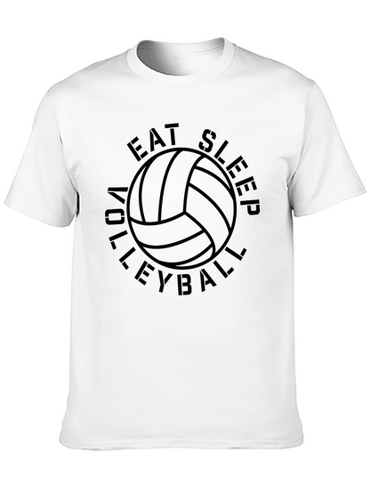 Eat Sleep Volleyball Black Graphic Tee