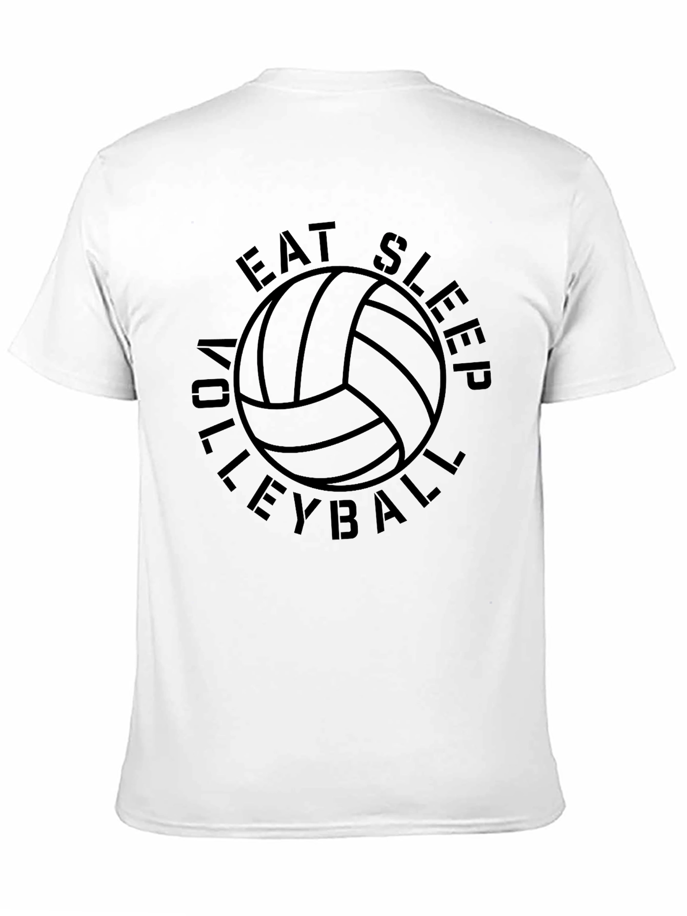 Eat Sleep Volleyball Black Graphic Tee