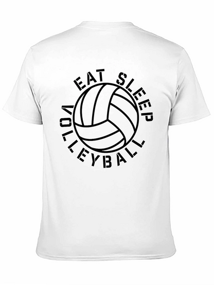 Eat Sleep Volleyball Black Graphic Tee