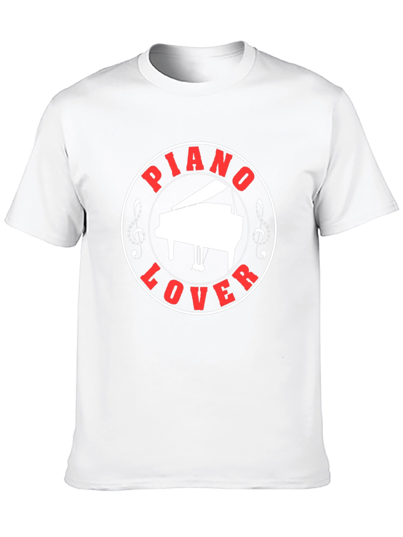 Piano Lover Graphic Tee - Black Cotton T-Shirt