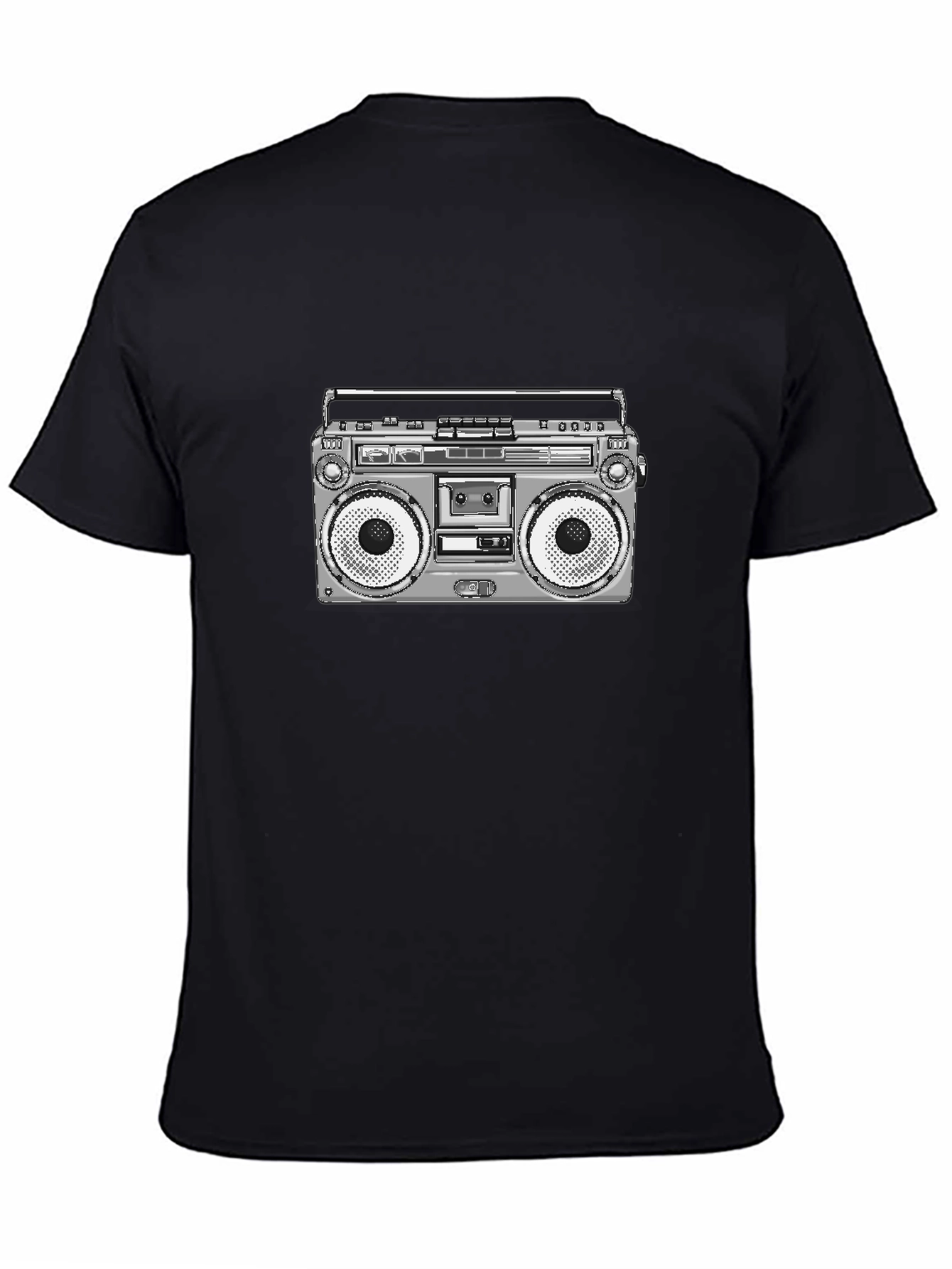 Retro Boombox Graphic T-Shirt - Classic Style