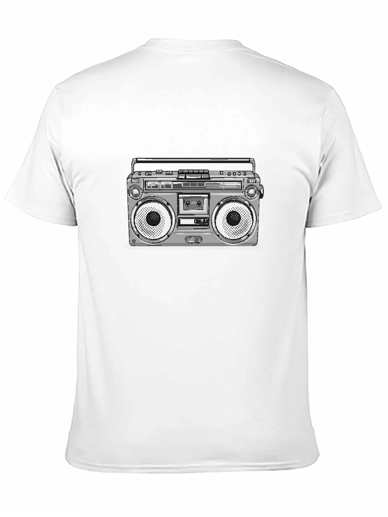 Retro Boombox Graphic T-Shirt - Classic Style