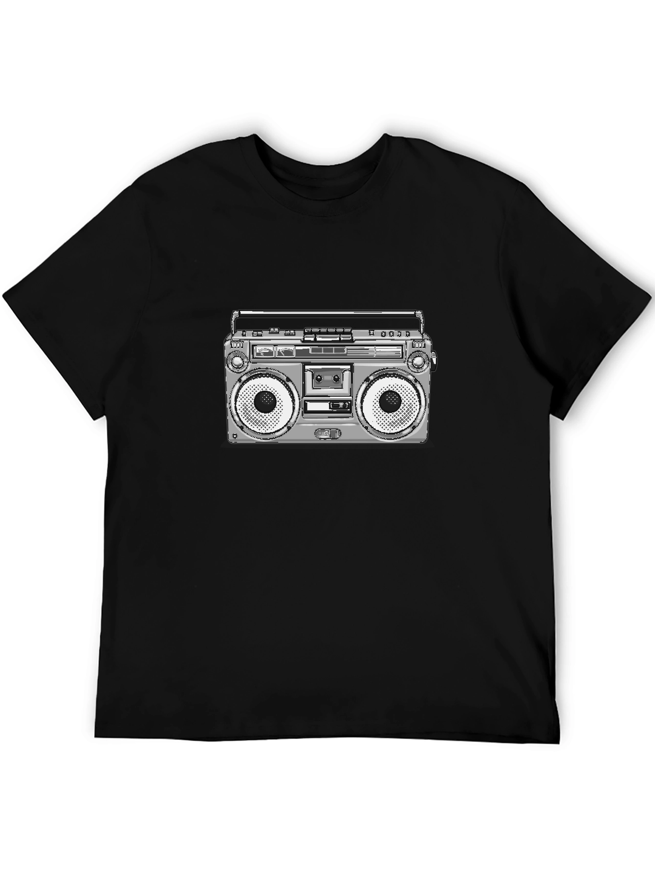 Retro Boombox Graphic T-Shirt - Classic Style
