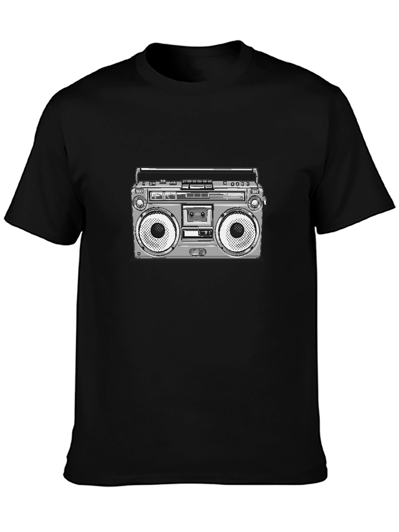 Retro Boombox Graphic T-Shirt - Classic Style