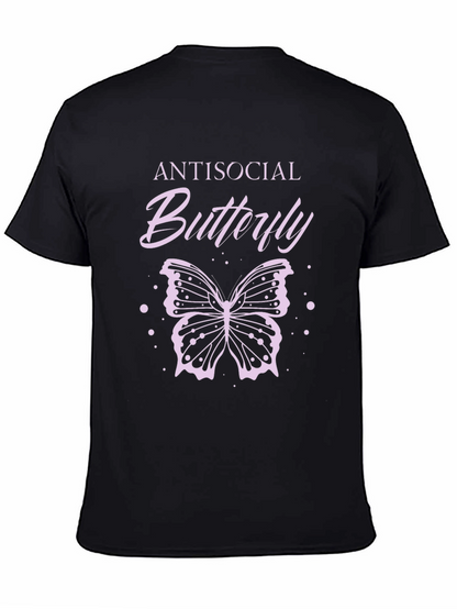 Antisocial Butterfly Graphic Tee - Black