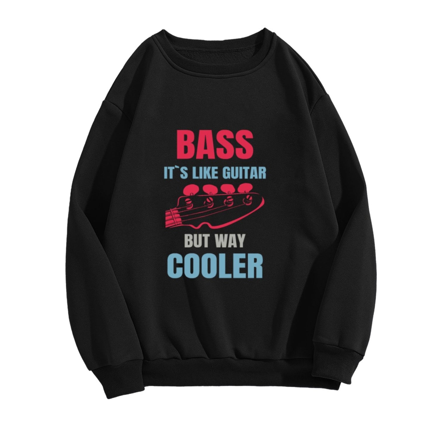 Bass Player Humor Graphic Crewneck Sweatshirt
