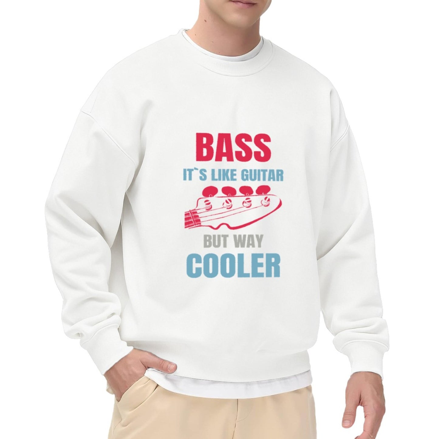 Bass Player Humor Graphic Crewneck Sweatshirt