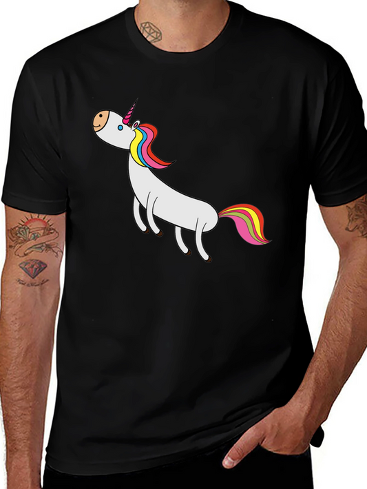 Unicorn Graphic T-Shirt - Black Cotton Tee