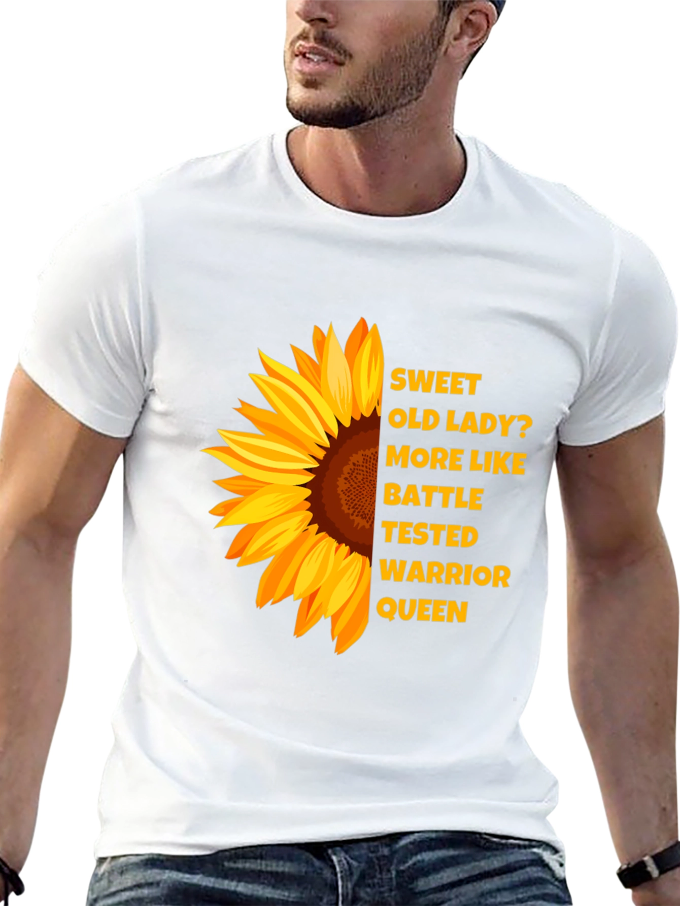 Sunflower Warrior Queen Black T-Shirt