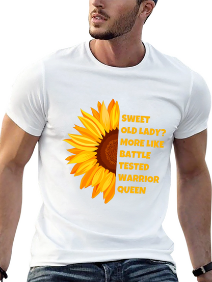 Sunflower Warrior Queen Black T-Shirt