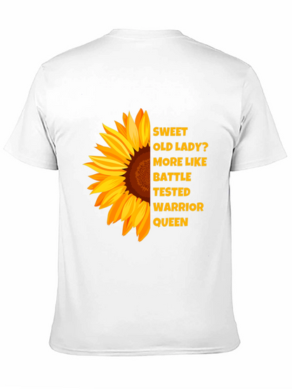 Sunflower Warrior Queen Black T-Shirt
