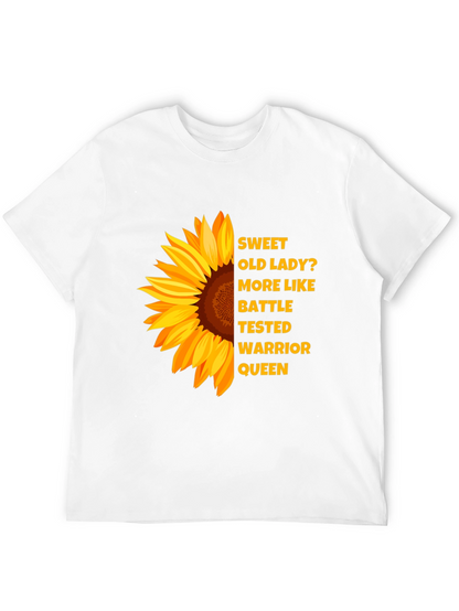 Sunflower Warrior Queen Black T-Shirt
