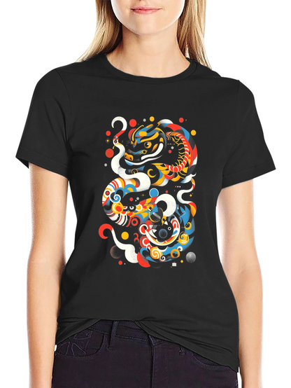 Artistic Dragon Graphic T-Shirt
