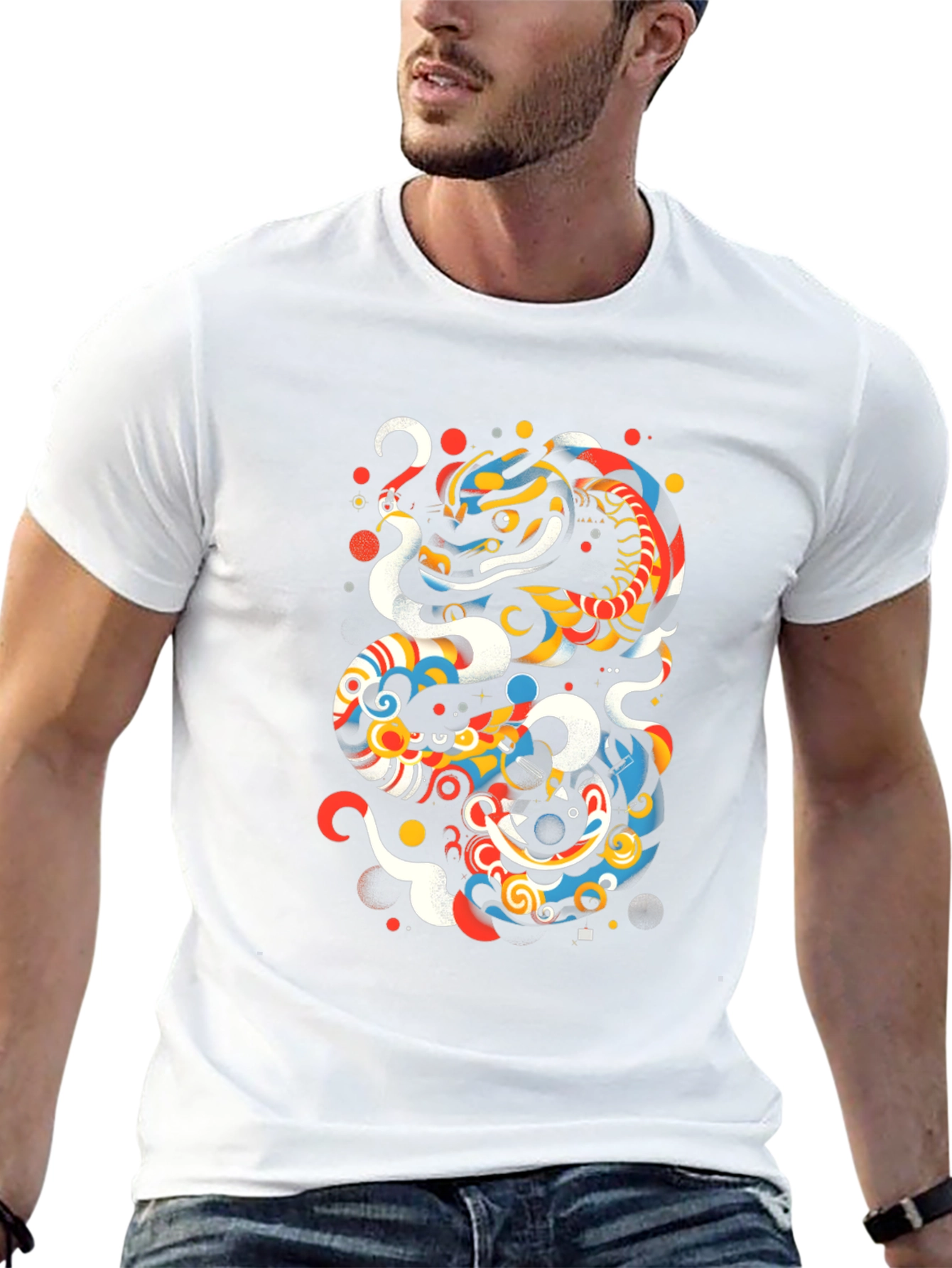 Artistic Dragon Graphic T-Shirt