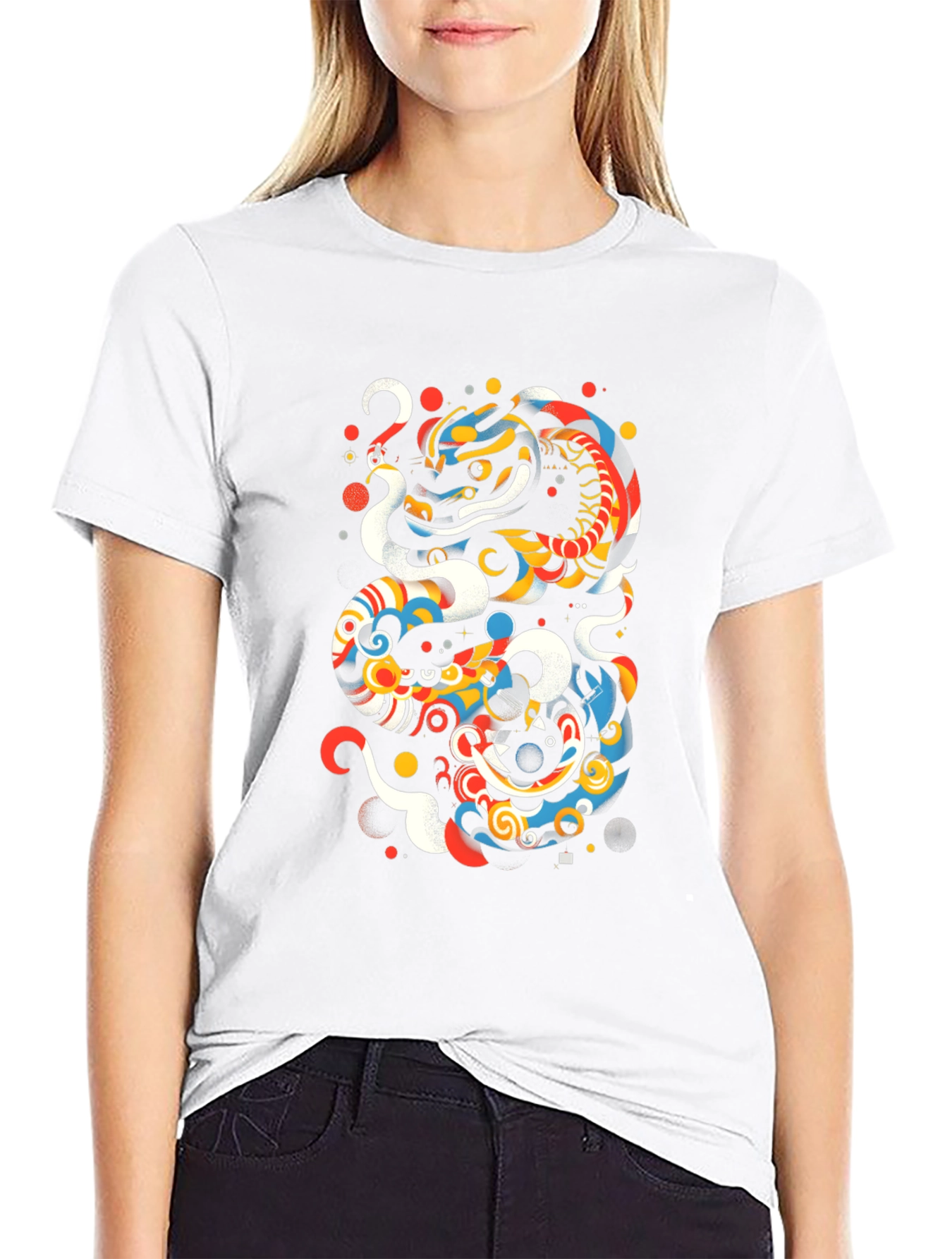 Artistic Dragon Graphic T-Shirt