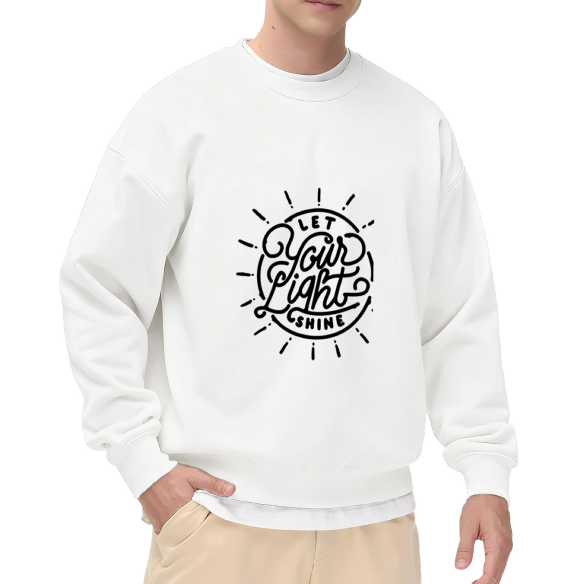 Let Your Light Shine Crewneck Sweatshirt - Inspirational Christian Motivational Pullover