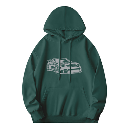 Porsche 911 GT2 RS Stylized Line Art Hoodie
