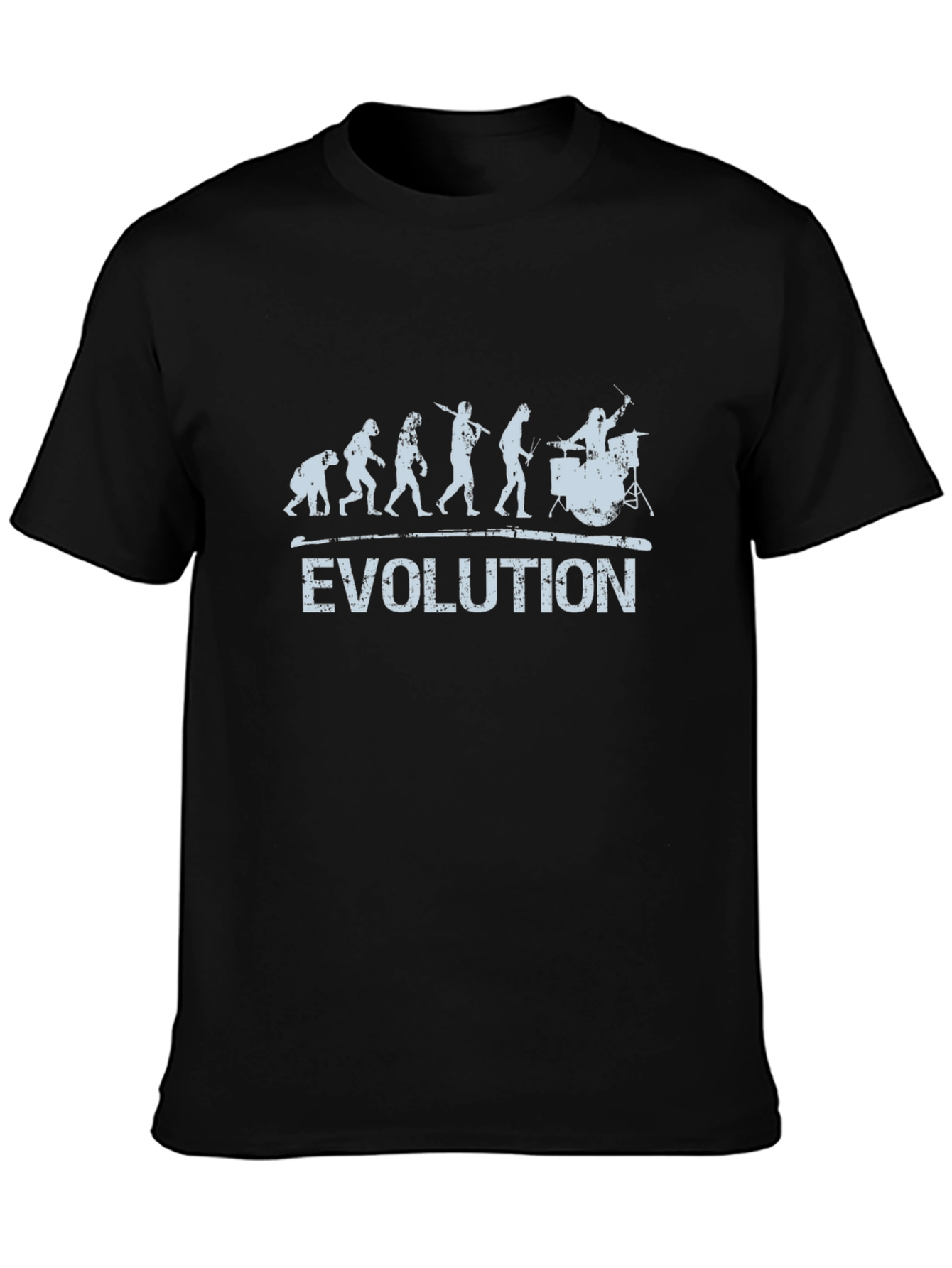 Evolution of Drummer T-Shirt - Black Cotton Tee