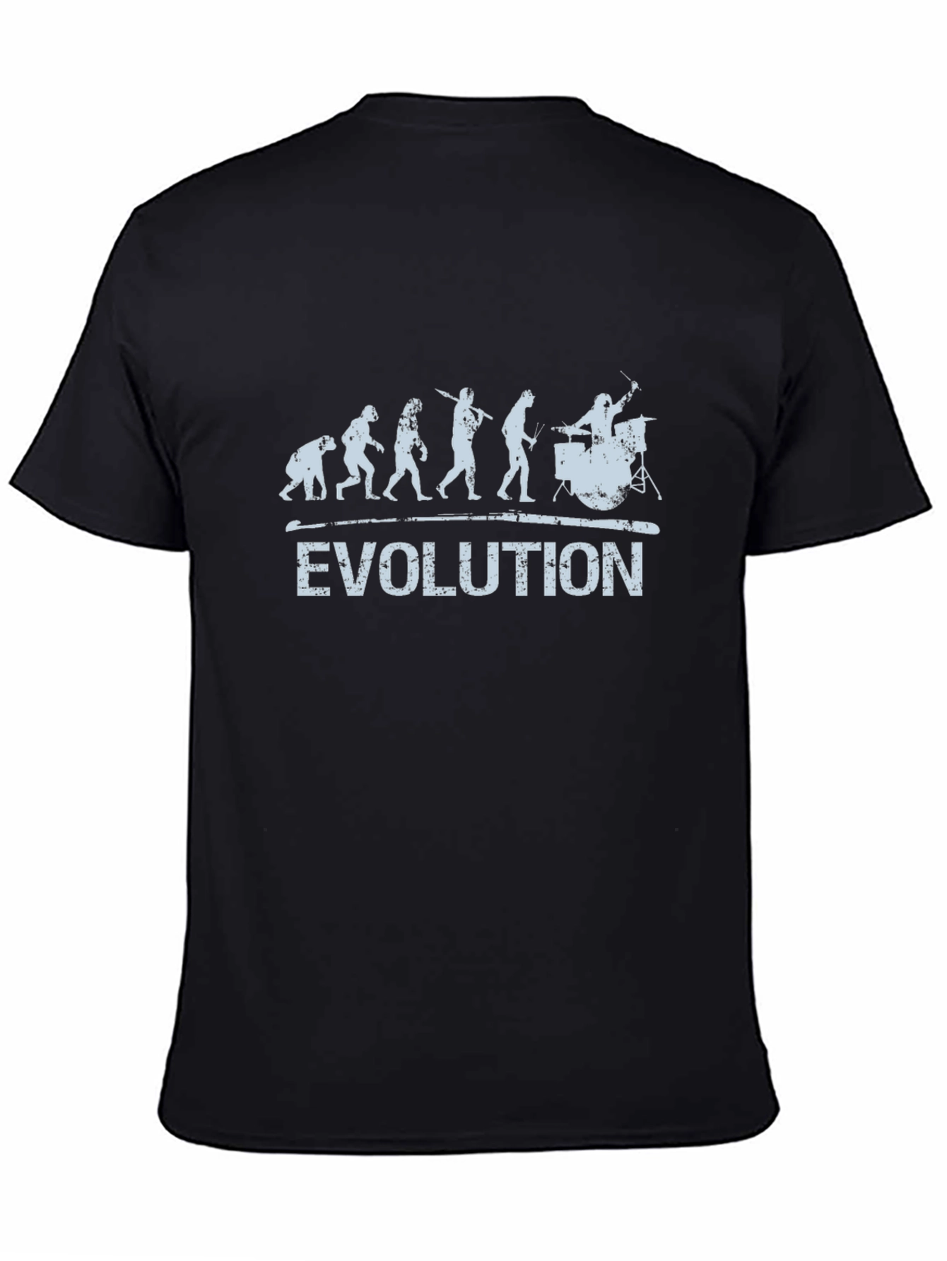 Evolution of Drummer T-Shirt - Black Cotton Tee