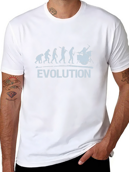 Evolution of Drummer T-Shirt - Black Cotton Tee