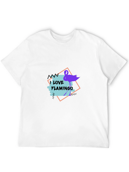 Love Flamingo Graphic Tee - Stylish Black T-Shirt