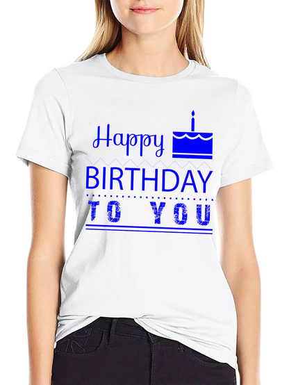 Happy Birthday Graphic Tee - Mens Black T-Shirt