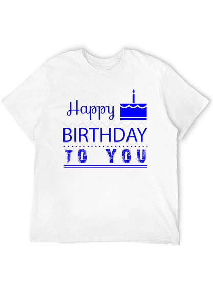Happy Birthday Graphic Tee - Mens Black T-Shirt