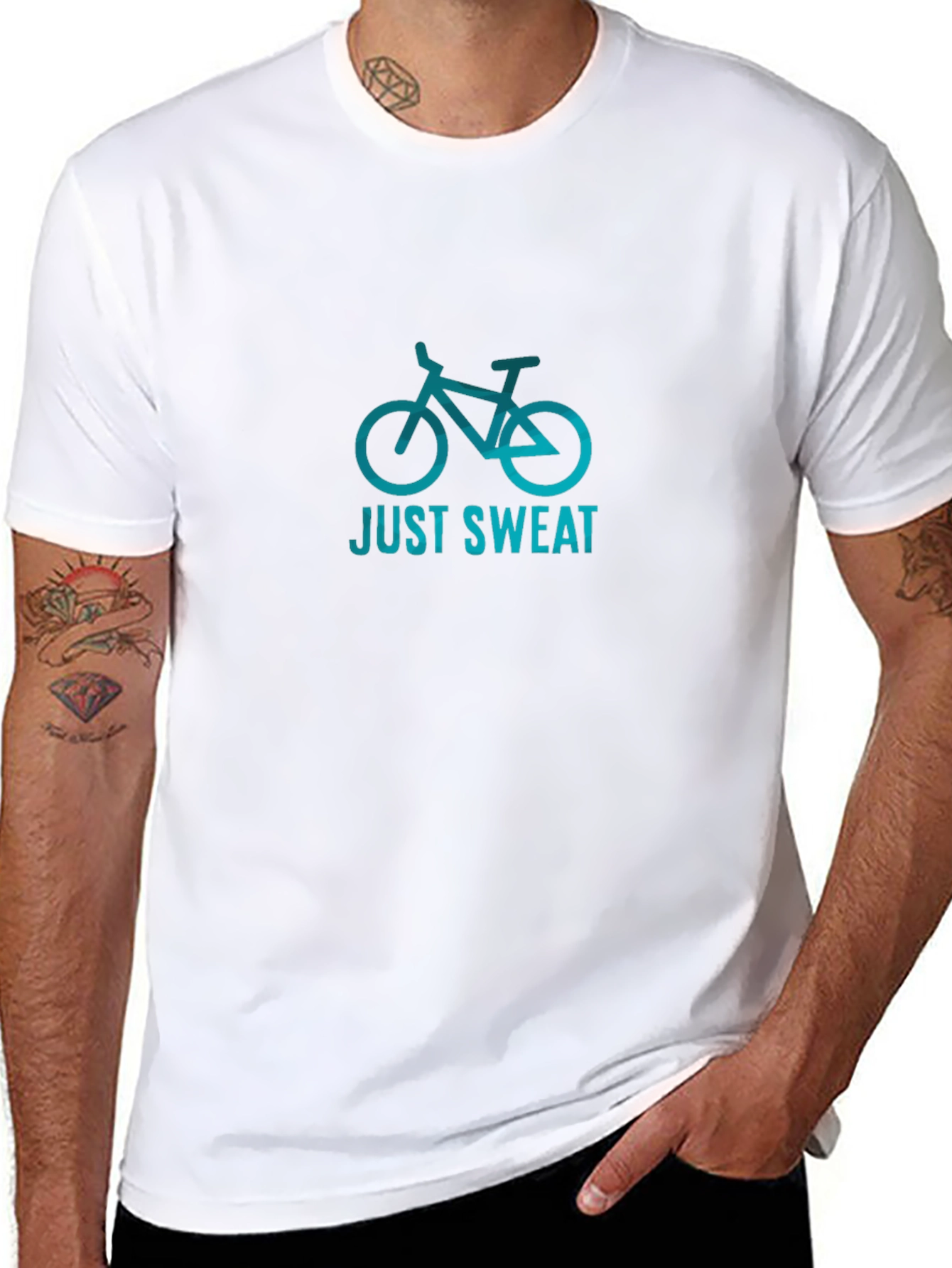 Just Sweat Black Graphic Tee