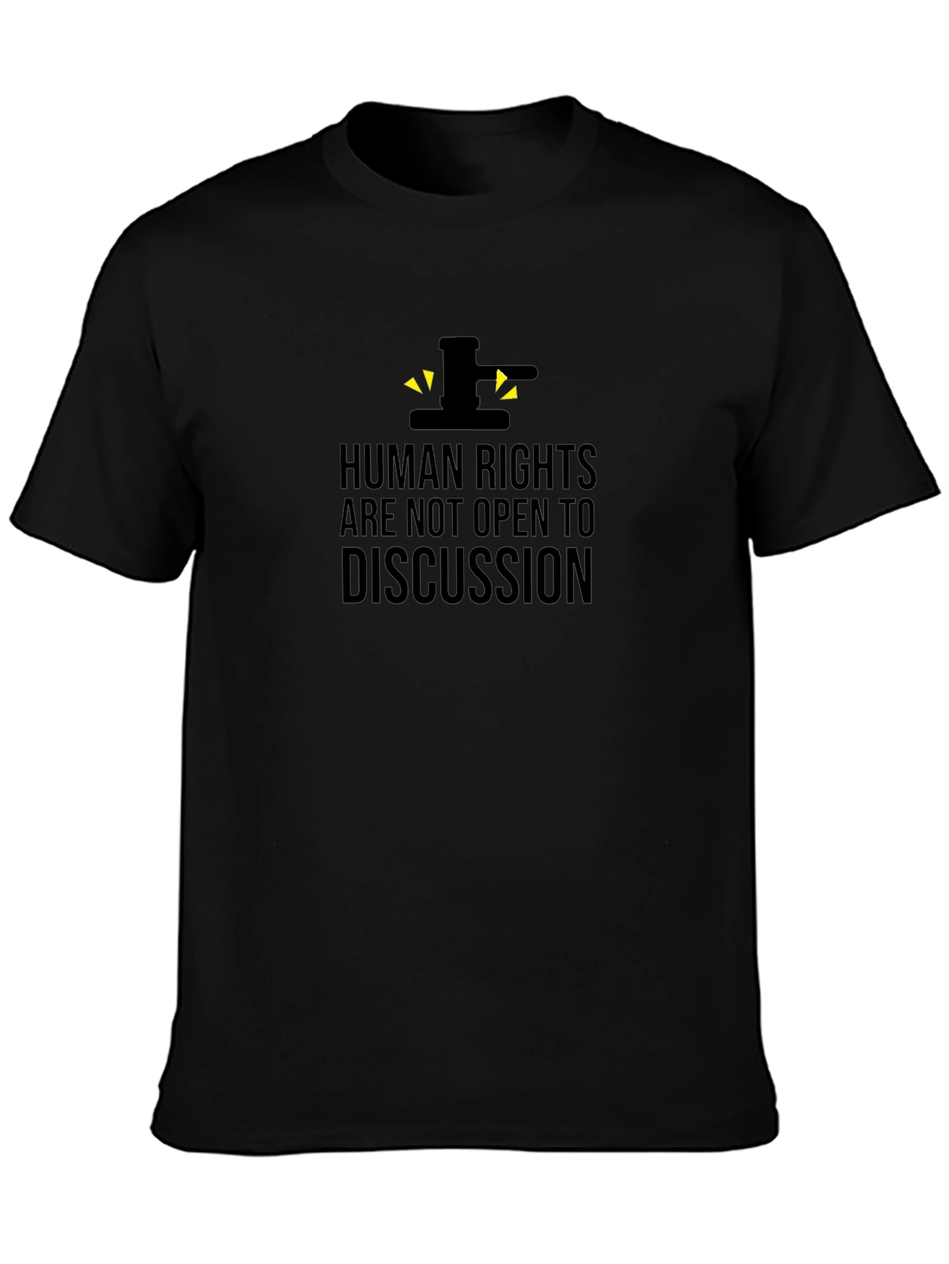 Human Rights T-Shirt - Black Crew Neck Activism Tee