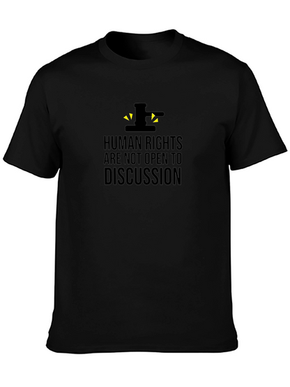Human Rights T-Shirt - Black Crew Neck Activism Tee