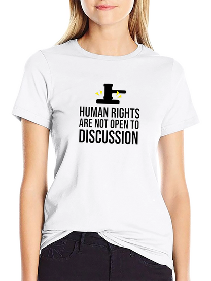 Human Rights T-Shirt - Black Crew Neck Activism Tee