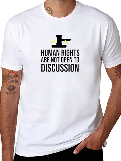 Human Rights T-Shirt - Black Crew Neck Activism Tee