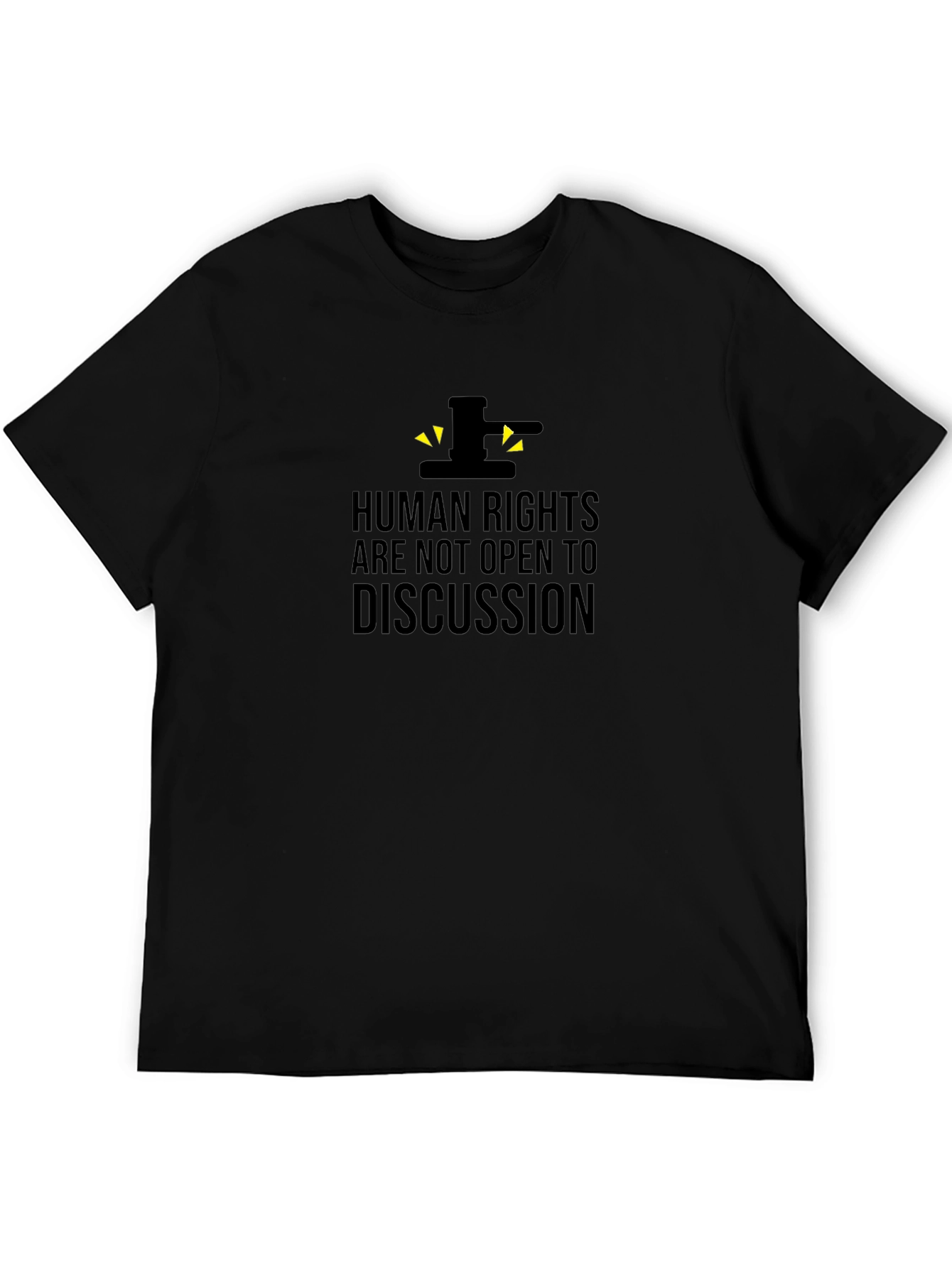 Human Rights T-Shirt - Black Crew Neck Activism Tee