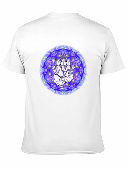 Ganesh Mandala Graphic Tee - Black Cotton T-Shirt