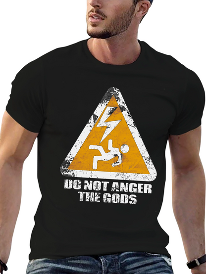 Do Not Anger the Gods Graphic Tee - Black