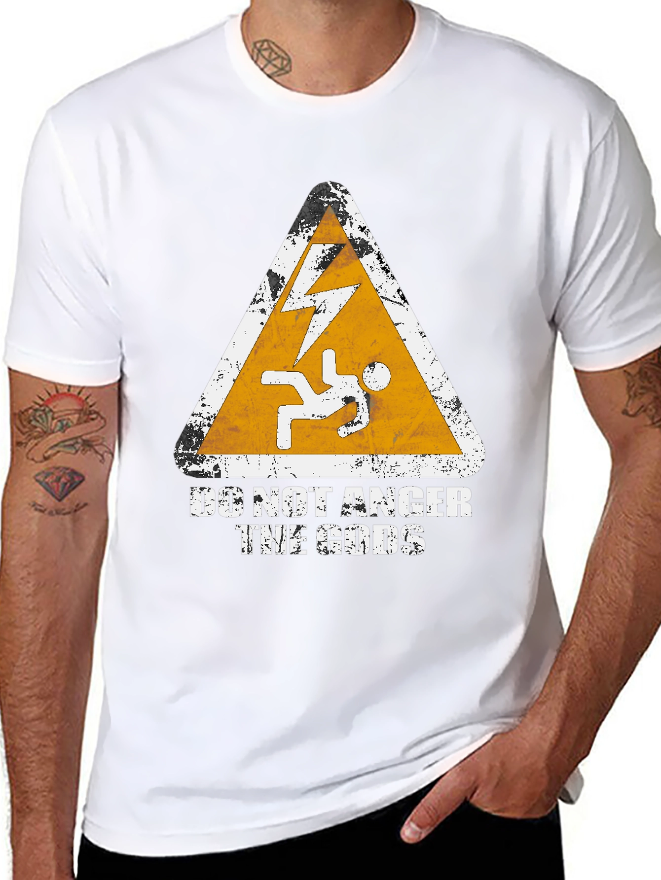 Do Not Anger the Gods Graphic Tee - Black